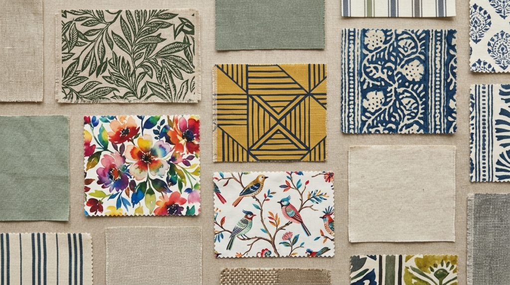Detailed flat-lay photography of premium home textile sample